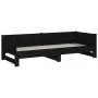 Removable sofa bed solid black pine wood 2x(80x200) cm by vidaXL, Beds and slatted bases - Ref: Foro24-820261, Price: 203,53 ...