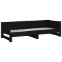Sofá cama extraíble madera maciza de pino negro 2x(80x200) cm de vidaXL, Camas y somieres - Ref: Foro24-820261, Precio: 206,0...