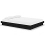 Black solid wood bed frame 140x190 cm by vidaXL, Beds and slatted bases - Ref: Foro24-819956, Price: 198,14 €, Discount: %