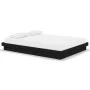Black solid wood bed frame 140x190 cm by vidaXL, Beds and slatted bases - Ref: Foro24-819956, Price: 195,38 €, Discount: %