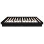 Black solid wood bed frame 140x190 cm by vidaXL, Beds and slatted bases - Ref: Foro24-819956, Price: 198,14 €, Discount: %