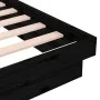 Black solid wood bed frame 140x190 cm by vidaXL, Beds and slatted bases - Ref: Foro24-819956, Price: 195,38 €, Discount: %