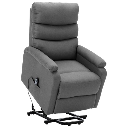 Sillón elevable tela gris claro