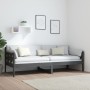 Sofá cama madera maciza de pino gris 80x200 cm