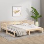 Removable sofa bed solid pine wood 2x(90x200) cm by vidaXL, Beds and slatted bases - Ref: Foro24-820312, Price: 172,27 €, Dis...