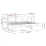 Removable sofa bed solid pine wood 2x(90x200) cm by vidaXL, Beds and slatted bases - Ref: Foro24-820312, Price: 159,77 €, Dis...