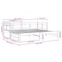 Abnehmbares Schlafsofa aus massivem weißem Kiefernholz, 2 x (90 x 200) cm von vidaXL, Betten und Lattenroste - Ref: Foro24-82...