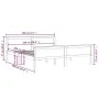 Solid pine wood bed frame 180x200 cm by vidaXL, Beds and slatted bases - Ref: Foro24-322179, Price: 167,68 €, Discount: %