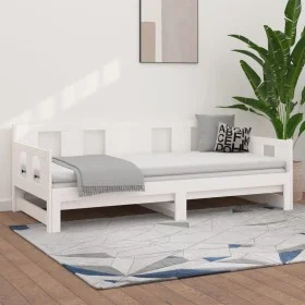 Removable sofa bed solid white pine wood 2x(80x200) cm by vidaXL, Beds and slatted bases - Ref: Foro24-820288, Price: 186,88 ...