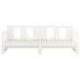 Sofá cama extraíble madera maciza de pino blanco 2x(80x200) cm