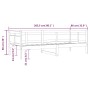 Sofá cama madera maciza de pino marrón miel 80x200 cm de vidaXL, Camas y somieres - Ref: Foro24-820305, Precio: 103,31 €, Des...