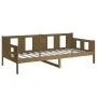 Sofá cama de madera maciza de pino marrón miel 90x190 cm de vidaXL, Camas y somieres - Ref: Foro24-820280, Precio: 106,54 €, ...