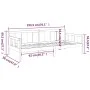 Sofá cama de madera maciza de pino marrón miel 90x190 cm de vidaXL, Camas y somieres - Ref: Foro24-820280, Precio: 106,54 €, ...