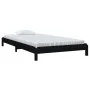 Black solid pine wood stackable bed 80x200 cm by vidaXL, Beds and slatted bases - Ref: Foro24-820401, Price: 109,58 €, Discou...