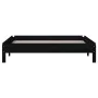 Black solid pine wood stackable bed 80x200 cm by vidaXL, Beds and slatted bases - Ref: Foro24-820401, Price: 109,58 €, Discou...