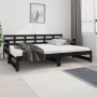 Abnehmbares Schlafsofa aus massivem schwarzem Kiefernholz, 2 x (80 x 200) cm von vidaXL, Betten und Lattenroste - Ref: Foro24...