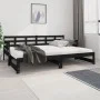 Removable sofa bed solid black pine wood 2x(80x200) cm by vidaXL, Beds and slatted bases - Ref: Foro24-820381, Price: 176,62 ...