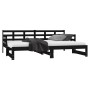 Removable sofa bed solid black pine wood 2x(80x200) cm by vidaXL, Beds and slatted bases - Ref: Foro24-820381, Price: 178,79 ...