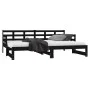 Removable sofa bed solid black pine wood 2x(80x200) cm by vidaXL, Beds and slatted bases - Ref: Foro24-820381, Price: 176,62 ...
