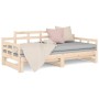 Sofá cama extraíble madera maciza de pino 2x(90x190) cm de vidaXL, Camas y somieres - Ref: Foro24-820352, Precio: 157,69 €, D...