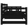 Removable sofa bed solid black pine wood 2x(80x200) cm by vidaXL, Beds and slatted bases - Ref: Foro24-820381, Price: 176,62 ...