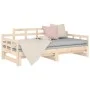 Removable sofa bed solid pine wood 2x(90x190) cm by vidaXL, Beds and slatted bases - Ref: Foro24-820352, Price: 147,05 €, Dis...