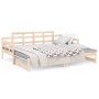 Sofá cama extraíble madera maciza de pino 2x(90x190) cm de vidaXL, Camas y somieres - Ref: Foro24-820352, Precio: 157,69 €, D...