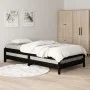 Black solid pine wood stackable bed 90x200 cm by vidaXL, Beds and slatted bases - Ref: Foro24-820396, Price: 133,80 €, Discou...