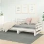 Sofá cama extraíble madera maciza de pino blanco 2x(90x190) cm de vidaXL, Camas y somieres - Ref: Foro24-820353, Precio: 142,...