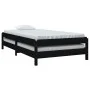 Black solid pine wood stackable bed 90x200 cm by vidaXL, Beds and slatted bases - Ref: Foro24-820396, Price: 133,80 €, Discou...