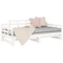 Sofá cama extraíble madera maciza de pino blanco 2x(90x190) cm de vidaXL, Camas y somieres - Ref: Foro24-820353, Precio: 142,...