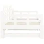 Sofá cama extraíble madera maciza de pino blanco 2x(90x190) cm de vidaXL, Camas y somieres - Ref: Foro24-820353, Precio: 142,...