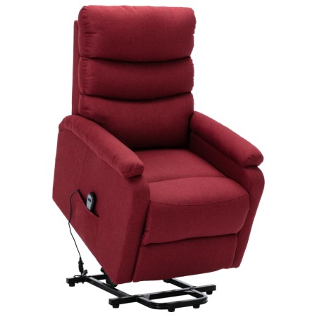Sillón elevable tela rojo tinto