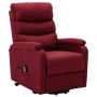 Sillón elevable tela rojo tinto
