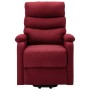 Sillón elevable tela rojo tinto
