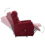 Sillón elevable tela rojo tinto