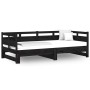 Removable sofa bed solid black pine wood 2x(80x200) cm by vidaXL, Beds and slatted bases - Ref: Foro24-820321, Price: 182,18 ...