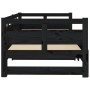 Removable sofa bed solid black pine wood 2x(80x200) cm by vidaXL, Beds and slatted bases - Ref: Foro24-820321, Price: 182,18 ...