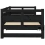 Removable sofa bed solid black pine wood 2x(80x200) cm by vidaXL, Beds and slatted bases - Ref: Foro24-820321, Price: 155,59 ...