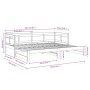 Removable sofa bed solid black pine wood 2x(80x200) cm by vidaXL, Beds and slatted bases - Ref: Foro24-820321, Price: 182,18 ...
