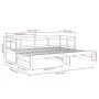 Removable sofa bed solid black pine wood 2x(80x200) cm by vidaXL, Beds and slatted bases - Ref: Foro24-820321, Price: 155,59 ...