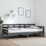 Solid gray pine wood sofa bed 90x200 cm by vidaXL, Beds and slatted bases - Ref: Foro24-820359, Price: 127,97 €, Discount: %
