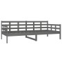 Solid gray pine wood sofa bed 90x200 cm by vidaXL, Beds and slatted bases - Ref: Foro24-820359, Price: 127,97 €, Discount: %