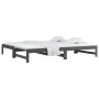 Sofá cama extraíble madera maciza de pino gris 2x(90x200) cm de vidaXL, Camas y somieres - Ref: Foro24-820429, Precio: 159,54...