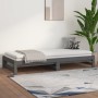 Removable sofa bed solid gray pine wood 2x(90x200) cm by vidaXL, Beds and slatted bases - Ref: Foro24-820429, Price: 159,54 €...
