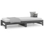 Removable sofa bed solid gray pine wood 2x(90x200) cm by vidaXL, Beds and slatted bases - Ref: Foro24-820429, Price: 159,54 €...
