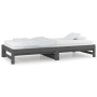 Removable sofa bed solid gray pine wood 2x(90x200) cm by vidaXL, Beds and slatted bases - Ref: Foro24-820429, Price: 159,54 €...