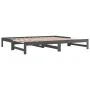 Abnehmbares Schlafsofa aus massivem, grauem Kiefernholz, 2 x (90 x 200) cm von vidaXL, Betten und Lattenroste - Ref: Foro24-8...