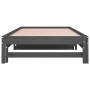 Sofá cama extraíble madera maciza de pino gris 2x(90x200) cm de vidaXL, Camas y somieres - Ref: Foro24-820429, Precio: 159,54...