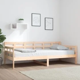 Schlafsofa aus massivem Kiefernholz, 90 x 200 cm von vidaXL, Betten und Lattenroste - Ref: Foro24-820357, Preis: 106,02 €, Ra...